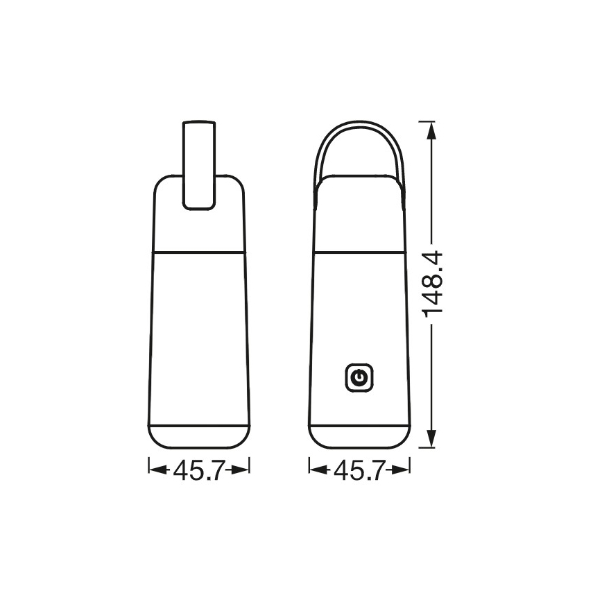 Ledvance - Banca di alimentazione a LED con funzione di torcia MOBILE LED/0,5W/5V 1800 mAh 2xUSB