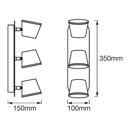 Ledvance - Faretto LED da bagno SPOT 3xLED/7W/230V IP44 3000/4000K CRI 90 Ra