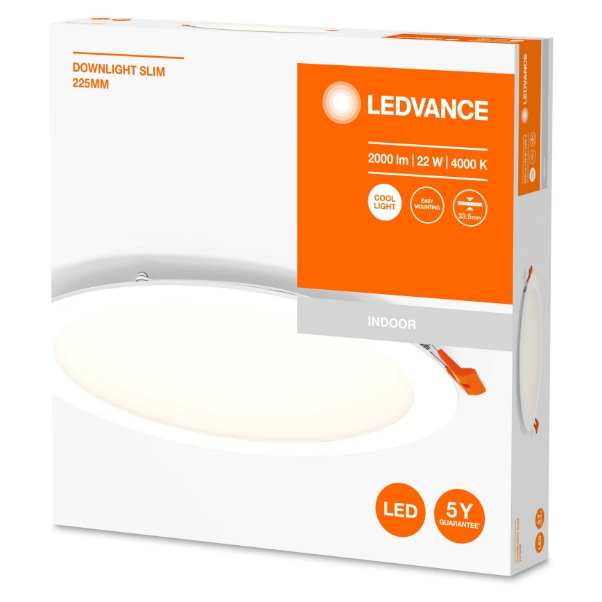 Ledvance - Faretto LED da incasso SLIM LED/22W/230V 4000K