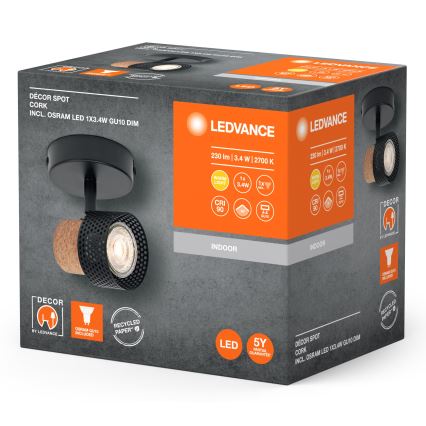 Ledvance - Faretto LED DECOR CORK 1xGU10/3,4W/230V