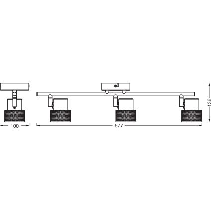 Ledvance - Faretto LED DECOR CORK 3xGU10/3,4W/230V