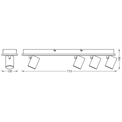 Ledvance - Faretto LED DECOR MARS LED/58,5W/230V