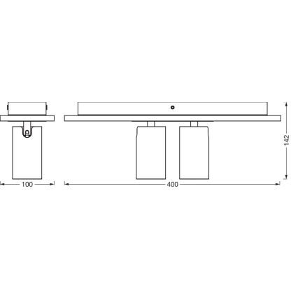 Ledvance - Faretto LED DECOR MERCURY 2xGU10/3,4W/230V