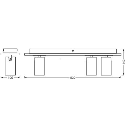 Ledvance - Faretto LED DECOR MERCURY 3xGU10/3,4W/230V