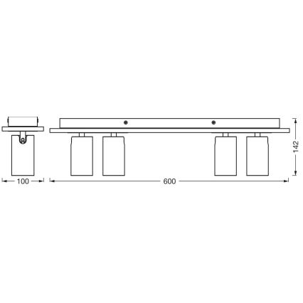 Ledvance - Faretto LED DECOR MERCURY 4xGU10/3,4W/230V