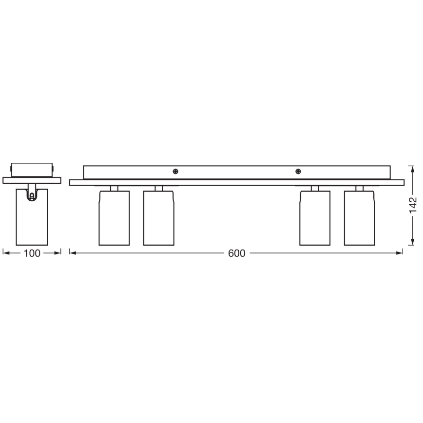 Ledvance - Faretto LED DECOR MERCURY 4xGU10/3,4W/230V