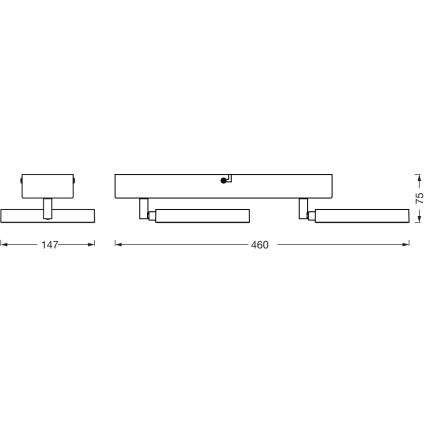 Ledvance - Faretto LED DECOR SATURN 2xLED/11W/230V 3000/4200/6500K