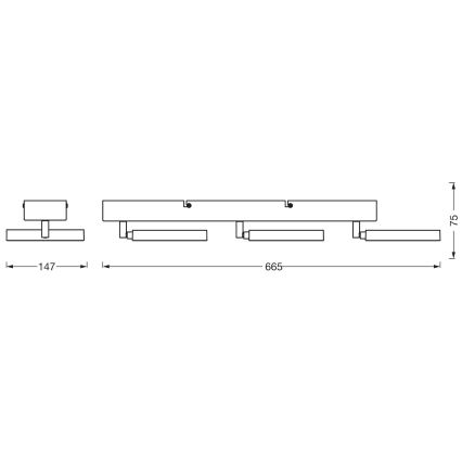 Ledvance - Faretto LED DECOR SATURN 3xLED/11W/230V 3000/4200/6500K