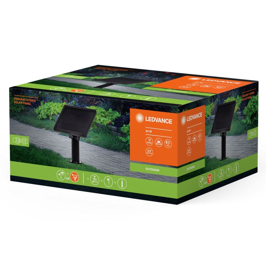 Ledvance - Ibrido pannello solare ENDURA 24W/12V 2000 mAh IP67