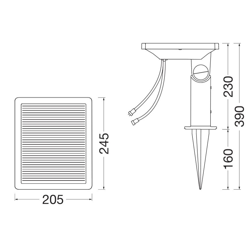 Ledvance - Ibrido pannello solare ENDURA 24W/12V 2000 mAh IP67