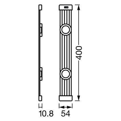 Ledvance - Illuminazione per mobili LED dimmerabile con sensore LINEAR 2xLED/3,5W/230V