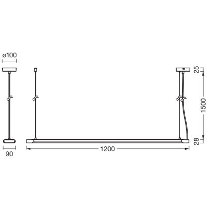 Ledvance - Lampada a sospensione dimmerabile OFFICE LINE LED/40W/230V