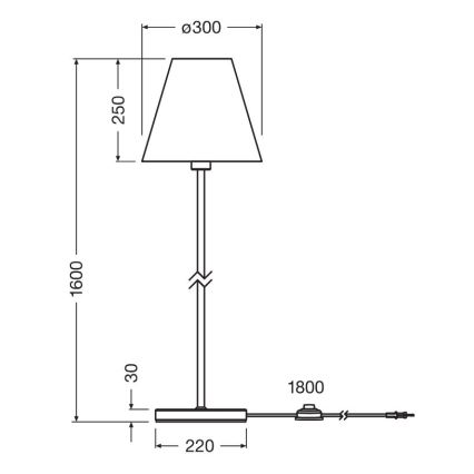 Ledvance - Lampada con piedistallo DECOR RAFFIA 1xE27/15W/230V bastone di rafia