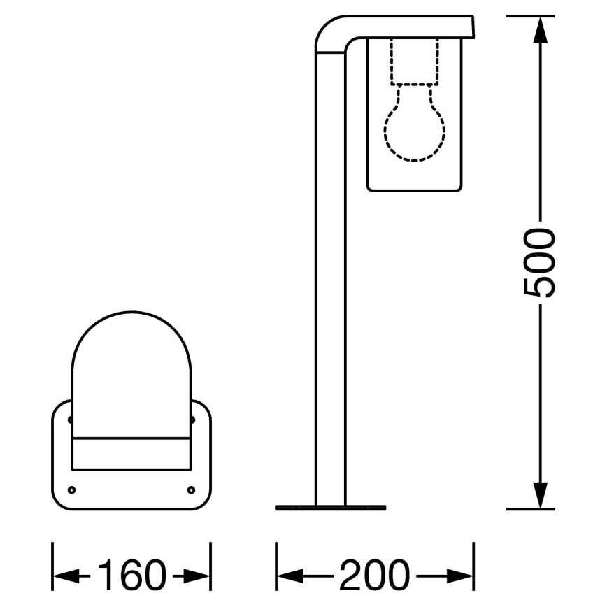 Ledvance - Lampada da esterno CASCADE 1xE27/25W/230V IP44 50 cm