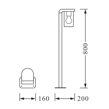 Ledvance - Lampada da esterno CASCADE 1xE27/25W/230V IP44 80 cm