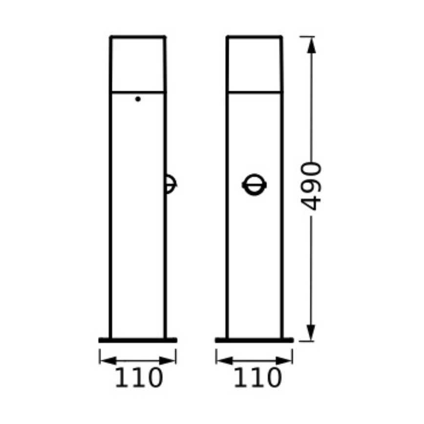 Ledvance - Lampada da esterno con sensore FIGO SQUARE 1xE27/20W/230V IP44