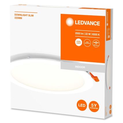 Ledvance - Lampada da incasso LED SLIM LED/22W/230V 6500K