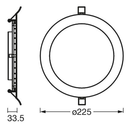 Ledvance - Lampada da incasso LED SLIM LED/22W/230V 6500K