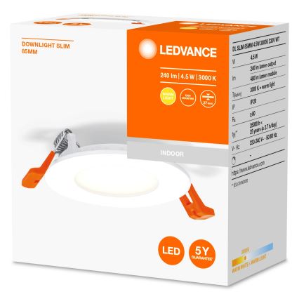 Ledvance - Lampada da incasso LED SLIM LED/4,5W/230V 3000K