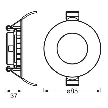 Ledvance - Lampada da incasso LED SLIM LED/4,5W/230V 3000K