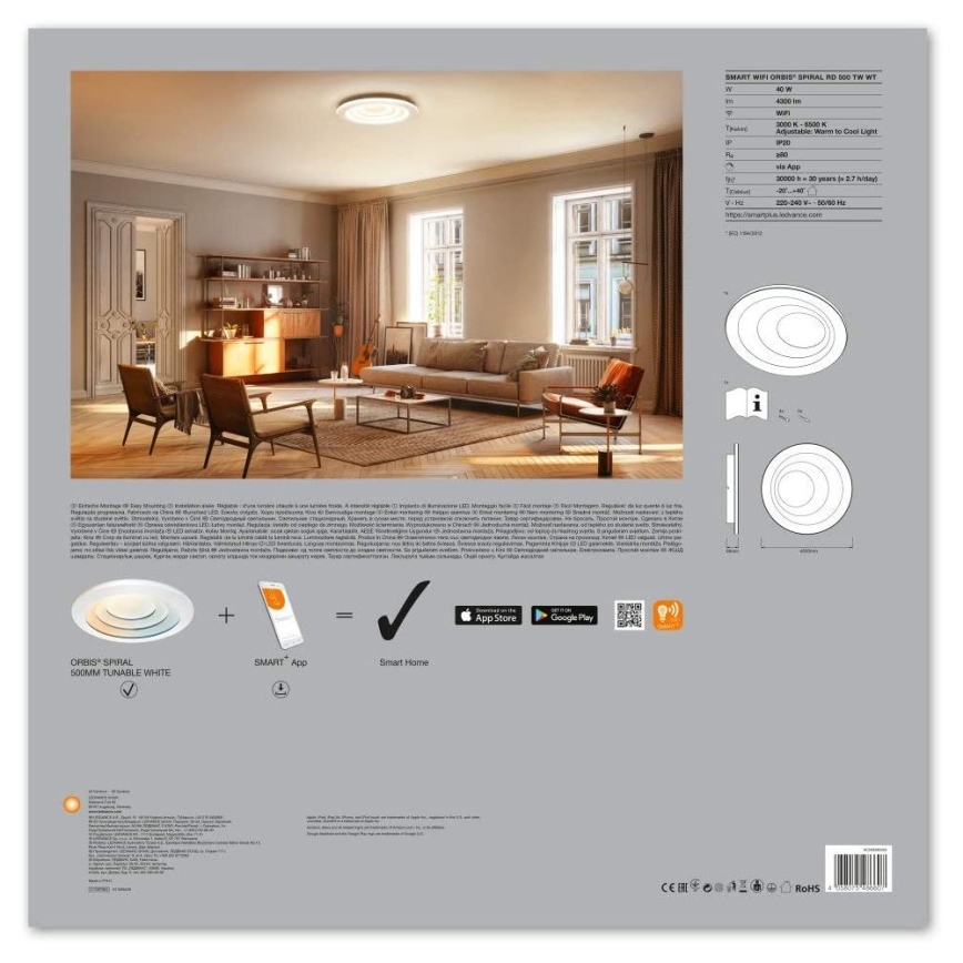 Ledvance - Lampada LED dimmerabile SMART+ SPIRAL LED/40W/230V 3000K-6500K Wi-Fi