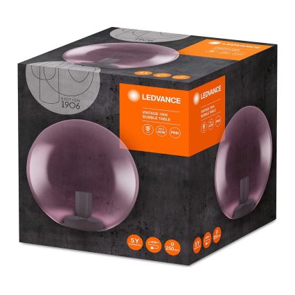Ledvance - Lampada da tavolo BUBBLE 1xE27/40W/230V rosa