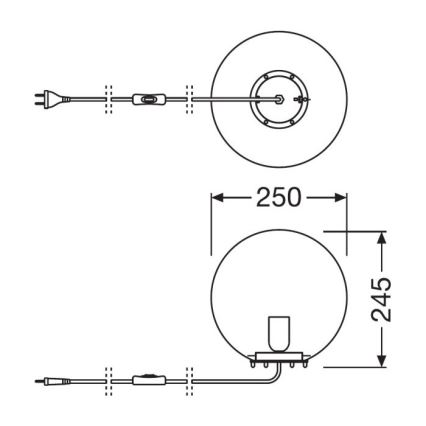 Ledvance - Lampada da tavolo BUBBLE 1xE27/40W/230V rosa