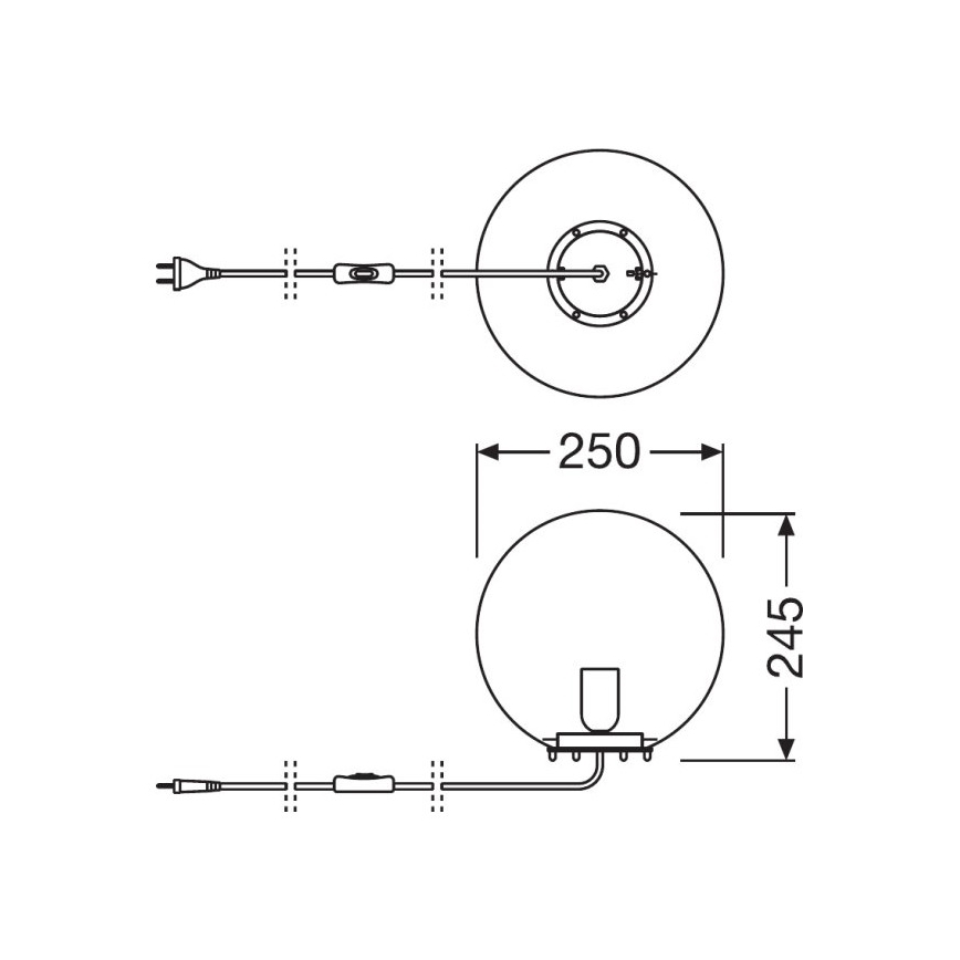 Ledvance - Lampada da tavolo BUBBLE 1xE27/40W/230V rosa