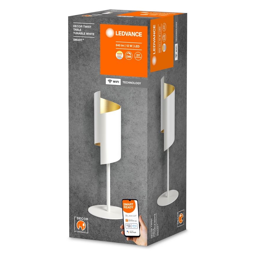 Ledvance - Lampada da tavolo dimmerabile LED SMART+ DECOR TWIST LED/12W/230V 3000-6500K Wi-Fi bianca