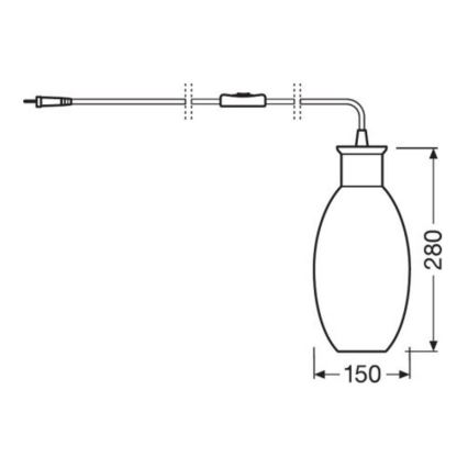 Ledvance - Lampada da tavolo GRAPE 1xE27/40W/230V arancio