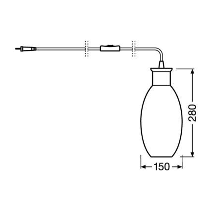 Ledvance - Lampada da tavolo GRAPE 1xE27/40W/230V