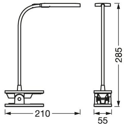 Ledvance - Lampada da tavolo LED dimmerabile con funzione Touch PANAN LED/5,2W/5V 1200 mAh
