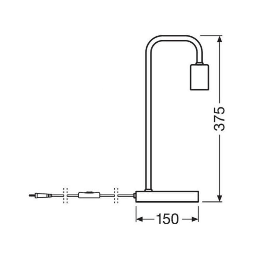 Ledvance - Lampada da tavolo PIPE 1xE27/40W/230V