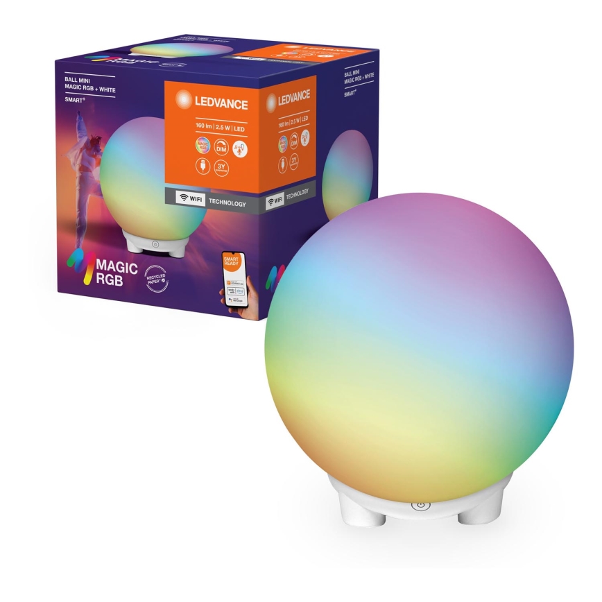 Ledvance - Lampada da tavolo ricaricabile dimmerabile LED RGBW SMART+ MAGIC LED/2,5W/5V 2200-6500K Wi-Fi