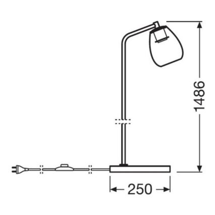 Ledvance - Lampada da terra CONE 1xE27/40W/230V