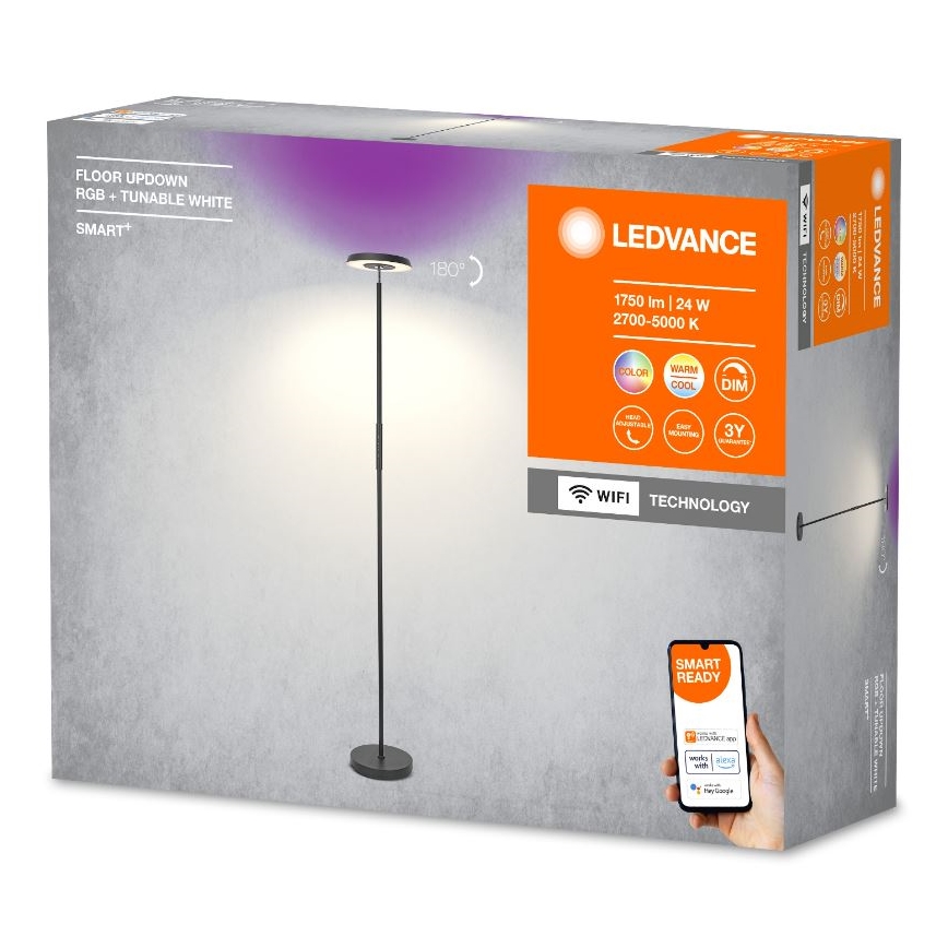 Ledvance - Lampada da terra dimmerabile LED RGBW SMART+ FLOOR LED/24W/230V 2700-5000K Wi-Fi