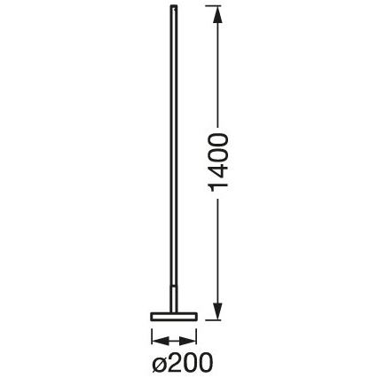 Ledvance - Lampada da terra LED RGBW dimmerabile SMART+ FLOOR LED/14W/230V 2700-6500K Wi-Fi nero + telecomando