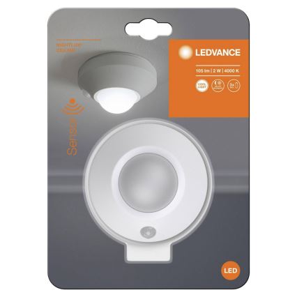 Ledvance - Lampada di orientamento LED con sensore NIGHTLUX LED/1,7W/3xAA 4000K