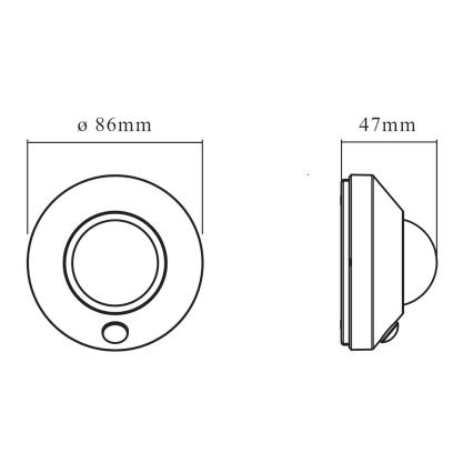 Ledvance - Lampada di orientamento LED con sensore NIGHTLUX LED/1,7W/3xAA 4000K