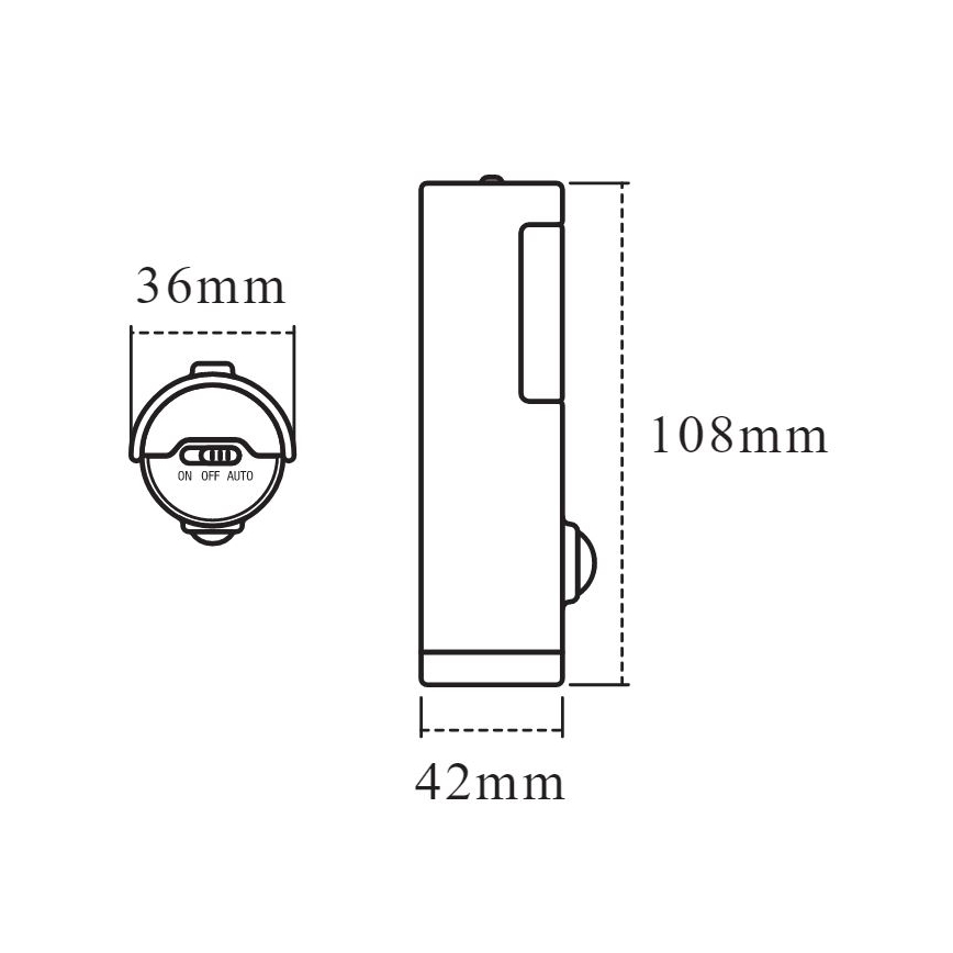 Ledvance - Lampada d'orientamento a LED con sensore NIGHTLUX LED/0,35W/3xAAA IP54