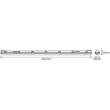 Ledvance - Lampada fluorescente a LED resistente DAMP T8 1xG13/15W/230V IP65