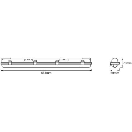 Ledvance - Lampada fluorescente a LED resistente DAMP T8 1xG13/7W/230V IP65