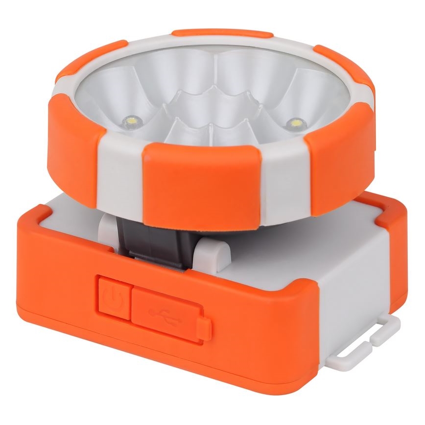 Ledvance - Lampada frontale LED ricaricabile FLASHLIGHT LED/1,5W/5V 1200 mAh