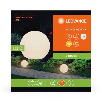 Ledvance - Lampada LED da esterno ENDURA HYBRID BALL LED/2W/12V IP44