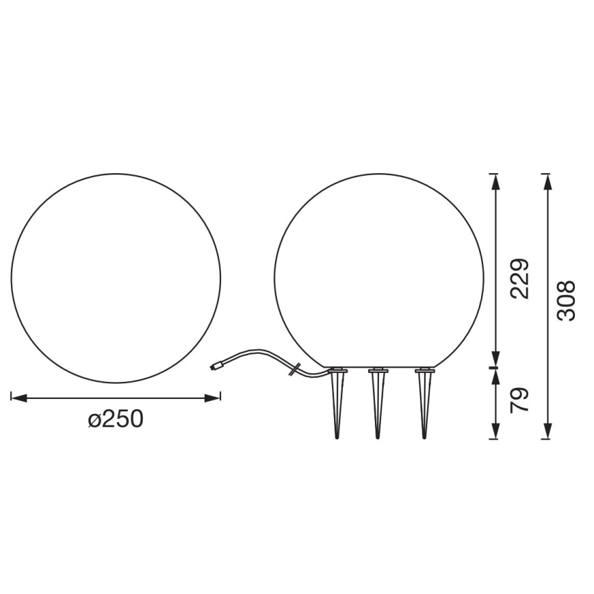 Ledvance - Lampada LED da esterno ENDURA HYBRID BALL LED/2W/12V IP44