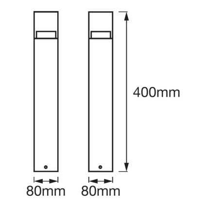 Ledvance - Lampada LED da esterno CRYSTAL 1xLED/4,5W/230V IP44 40 cm