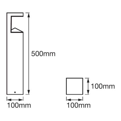 Ledvance - Lampada LED da esterno PYRAMID 1xLED/9W/230V IP44 50 cm