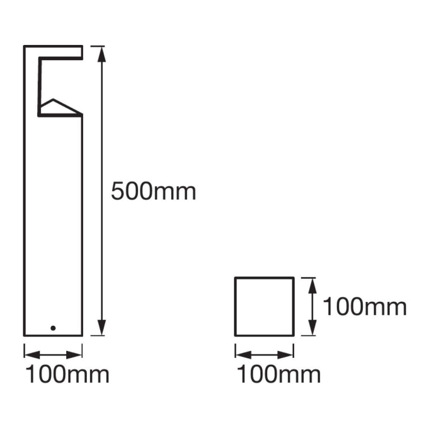 Ledvance - Lampada LED da esterno PYRAMID 1xLED/9W/230V IP44 50 cm