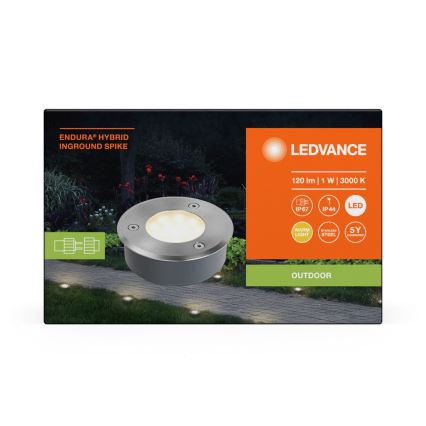 Ledvance - Lampada LED da esterno ENDURA HYBRID SPIKE LED/1W/12V IP44