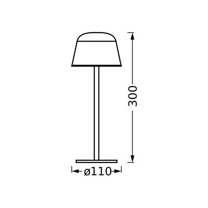 Ledvance - Lampada LED dimmerabile da esterno ricaricabile TAVOLO LED/2,5W/5V IP54 beige